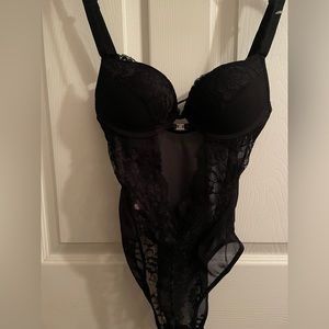 Juicy Couture black bodysuit lingerie